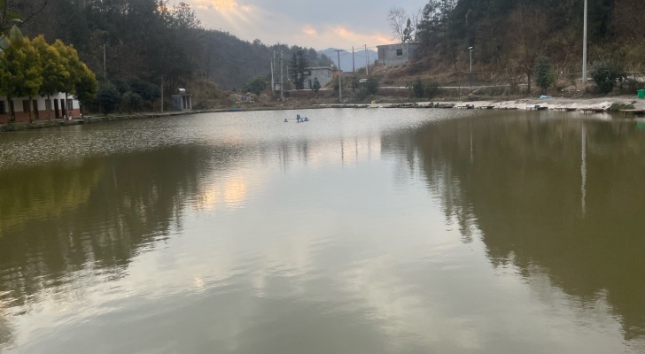 紫云塘边休闲娱乐垂钓场钓场环境照片